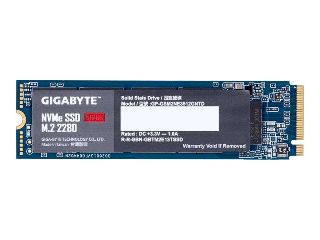 300301-gp-gsm2ne3512gntd-4719331806880-0.webp Gigabyte SSD GP-GSM2NE3512GNTD 512 GB SSD form factor M.2 2280 Solid-state drive interface PCI-Express 3.0 x4, NVMe 1.3 Read speed 1700 MB/s Write speed 1550 MB/s