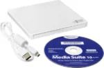 H.L Data Storage   Ultra Slim Portable DVD-Writer   GP60NW60   Interface USB 2.0   DVD±R/RW   CD read speed 24 x   CD write speed 24 x   White   Desktop/Notebook