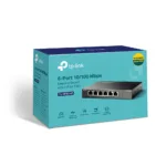 TP-LINK   Switch   TL-SF1006P   Unmanaged   Desktop   10/100 Mbps (RJ-45) ports quantity 6   PoE+ ports quantity 4   Power supply type External