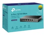 TP-LINK   Switch   TL-SF1006P   Unmanaged   Desktop   10/100 Mbps (RJ-45) ports quantity 6   PoE+ ports quantity 4   Power supply type External