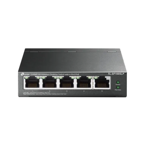 TP-LINK   Switch   TL-SF1005LP   Unmanaged   Desktop   10/100 Mbps (RJ-45) ports quantity 5   Power over Ethernet (PoE) ports quantity 4   Power supply type External