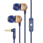 Marley   Earbuds   Smile Jamaica   Wired   In-ear   Microphone   Denim