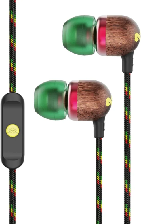 Marley   Earbuds   Smile Jamaica   Wired   In-ear   Microphone   Rasta