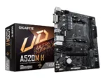 Gigabyte   A520M H 1.0   Processor family AMD   Processor socket AM4   DDR4 DIMM   Memory slots 2   Chipset AMD A   Micro ATX