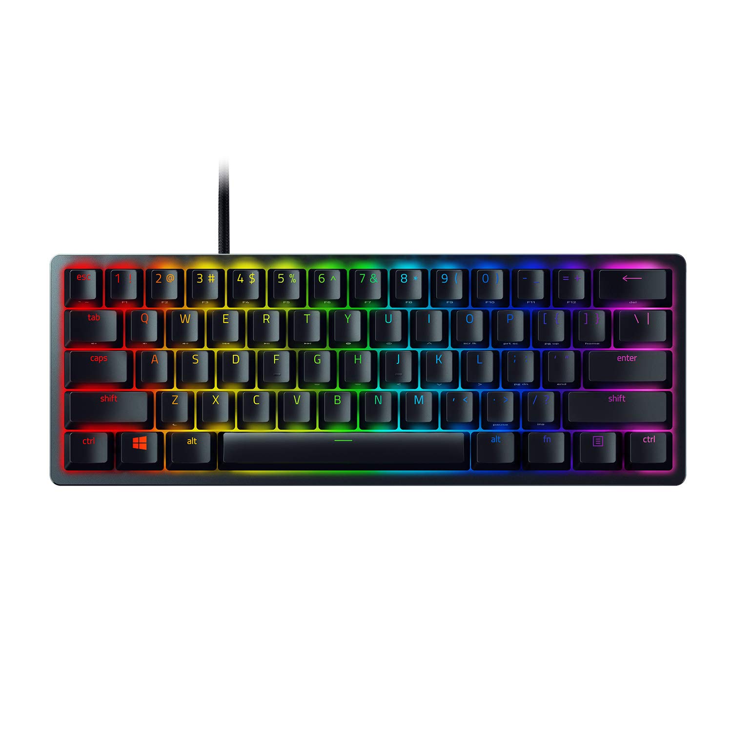 306298-rz03-03390200-r3m1-8886419345749-0.webp Razer Huntsman Mini Gaming keyboard Wired RGB LED light US Linear Optical RED