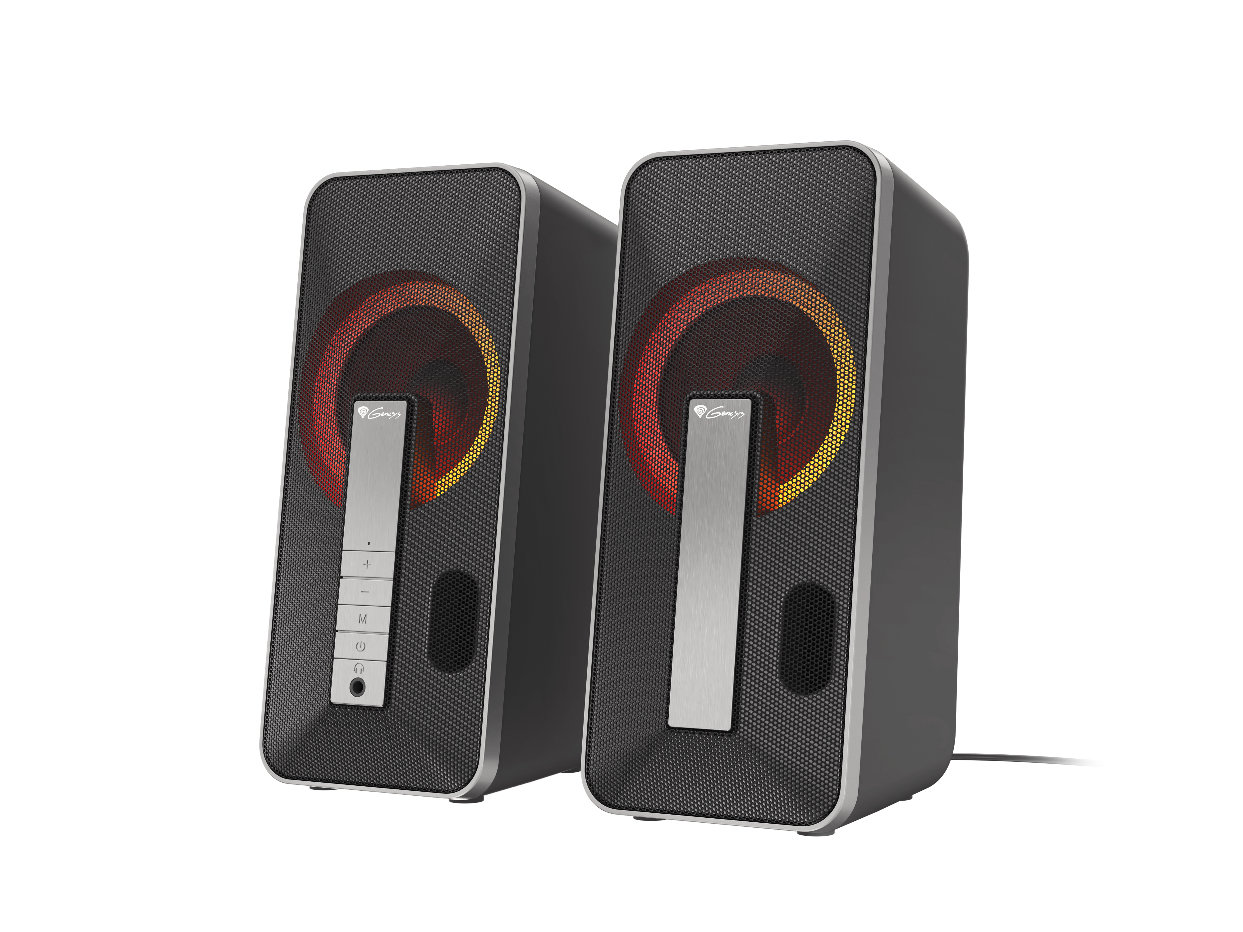 306947-ncs-1635-5901969426052-0.webp Genesis Computer Speaker Helium 100BT RGB Bluetooth Silver/Black Gaming Speakers Wireless connection
