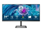 Philips   UltraWide LCD monitor   345E2AE   34 ”   IPS   WQHD   21:9   75 Hz   4 ms   3440 x 1440 pixels   300 cd/m²   HDMI ports quantity 2   Black