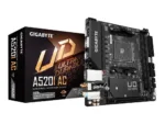 Gigabyte   A520I AC   Processor family AMD   Processor socket AM4   DDR4 DIMM   Memory slots 2   Number of SATA connectors 4   Chipset AMD A   Mini ITX