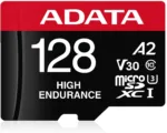 MicroSDXC kortelė ADATA su adapteriu, matoma iš šono