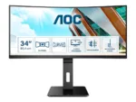 AOC   Curved Monitor   CU34P2A   34 ”   VA   21:9   100 Hz   1 ms   3440 × 1440   300 cd/m²   Headphone out (3.5mm)   HDMI ports quantity HDMI x 2   Black   Warranty 36 month(s)