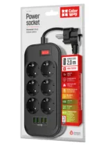 ColorWay   10 A   Power Socket   CW-CHE64B   17 W