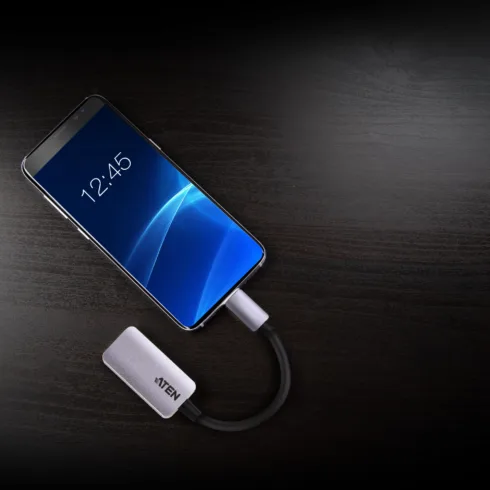 Aten   USB-C to HDMI 4K Adapter   HDMI Female   USB-C Male   USB-C to HDMI