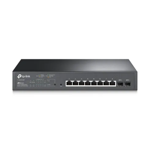 TP-LINK   JetStream 10-Port Gigabit Smart PoE Switch   TL-SG2210MP   Managed L2   Rackmountable   SFP ports quantity 2   PoE+ ports quantity 8   Power supply type Single