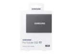 Samsung T7 Portable SSD, šoninis vaizdas su USB 3.2 jungtimi