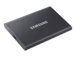 Samsung T7 Portable SSD, šoninis vaizdas su USB 3.2 jungtimi