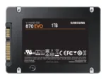 Samsung 870 EVO SSD 1000 GB, matomas iš šono su SATA III jungtimi