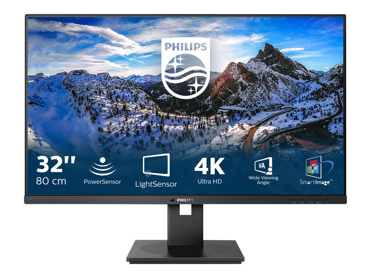 319997-328b1-00-8712581768072-0.webp Philips LCD Monitor with PowerSensor 328B1/00 31.5 ” VA 4K UHD 16:9 60 Hz 4 ms 3840 x 2160 pixels 350 cd/m² Audio out HDMI ports quantity 2 Black