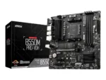 MSI   B550M PRO-VDH   Processor family AMD   Processor socket AM4   DDR4   Memory slots 4   Number of SATA connectors 4   Chipset AMD B   Micro ATX