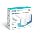 AX3000 Whole Home Mesh Wi-Fi 6 System   Deco X60 (2-pack)   802.11ax   2402+574 Mbit/s   10/100/1000 Mbit/s   Ethernet LAN (RJ-45) ports 2   Mesh Support Yes   MU-MiMO Yes   Antenna type 4xInternal per Deco uni