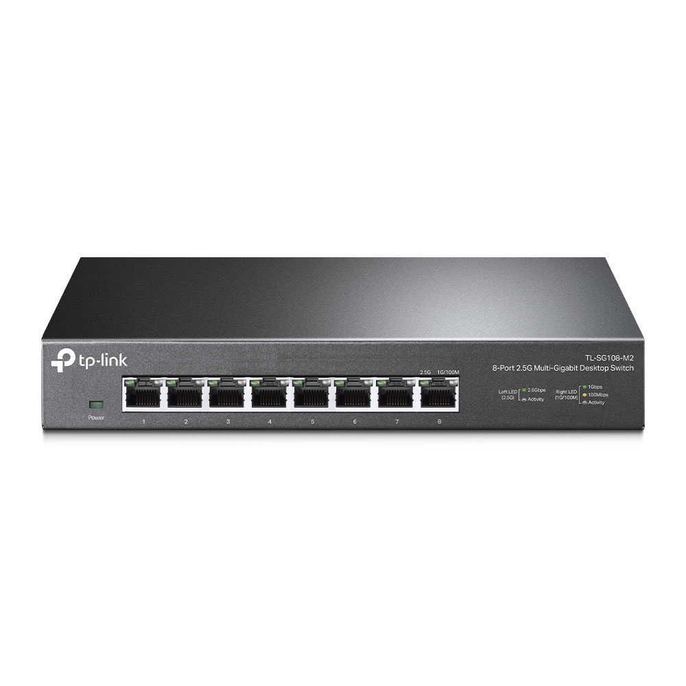 322136-tl-sg108-m2-1210002612678-0.webp TP-LINK 8-Port 2.5G Desktop Switch TL-SG108-M2 Unmanaged Desktop Power supply type External