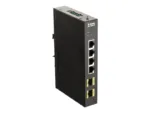 D-Link DIS-100G-6S Switch L2 Unmanaged Industrial, 4×10/100/1000Base-T ports, Steel case   D-Link