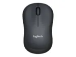 Logitech M220 SILENT pelė, matoma iš šono su USB jungtimi