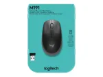 Pelė Logitech M190, šoninis vaizdas su USB jungtimi