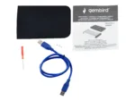 USB 3.0 SATA kietojo disko korpusas, matomas iš šono