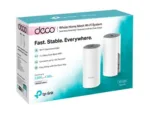 C1200 Whole Home Mesh Wi-Fi System   Deco E4 (2-pack)   802.11ac   867+300 Mbit/s   10/100 Mbit/s   Ethernet LAN (RJ-45) ports 2   Mesh Support Yes   MU-MiMO Yes   No mobile broadband   Antenna type 2xInternal