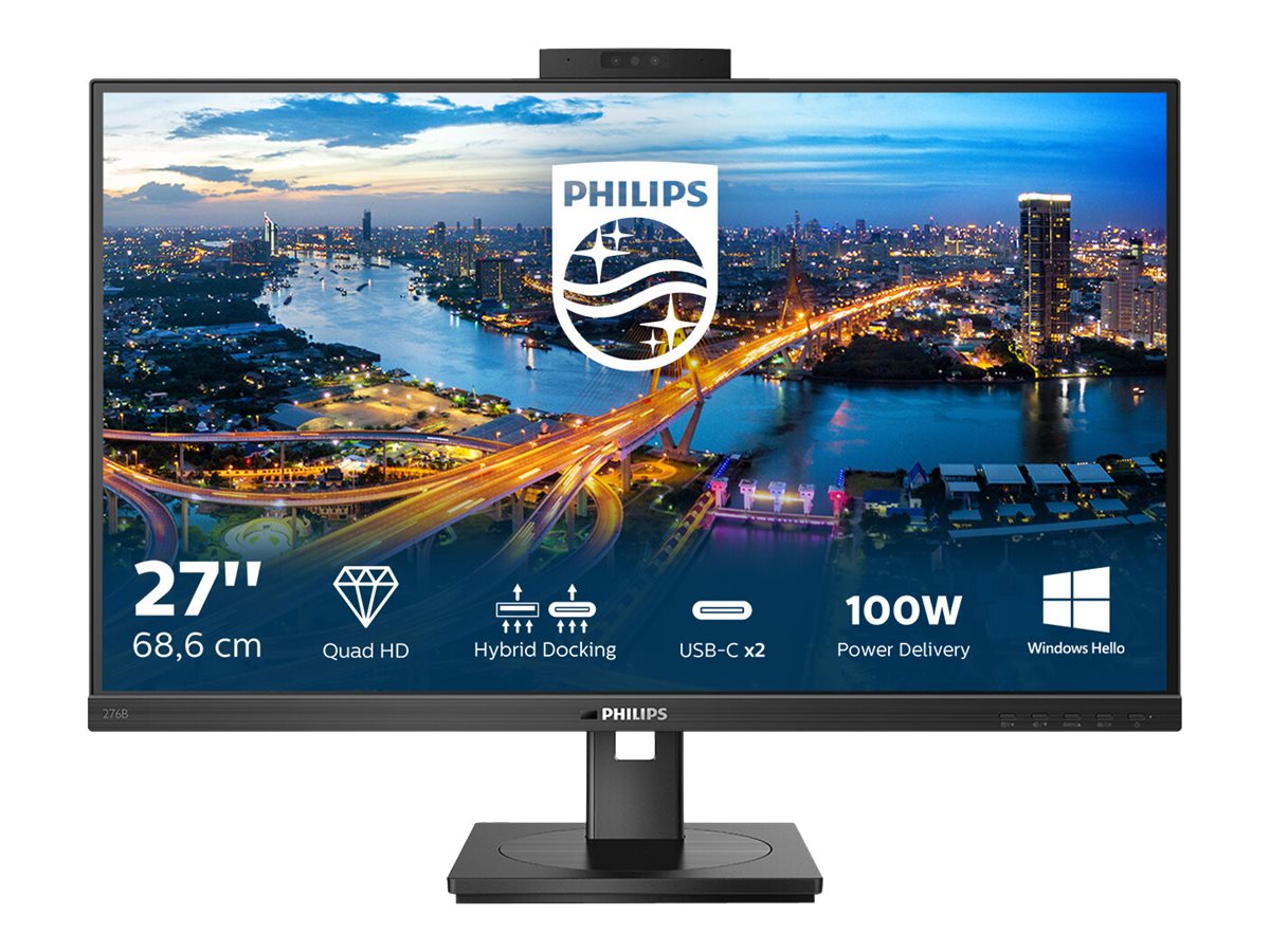 327251-276b1jh-00-8712581771119-0.webp Philips LCD monitor with USB docking 276B1JH/00 27 ” IPS QHD 16:9 75 Hz 4 ms 2560 x 1440 pixels 300 cd/m² HDMI ports quantity 1 Black