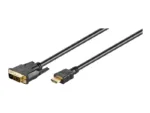 Goobay   DVI-D/HDMI cable, gold-plated   51580   DVI-D male Single-Link (18+1 pin)   HDMI male (type A)   HDMI to DVI-D   2 m