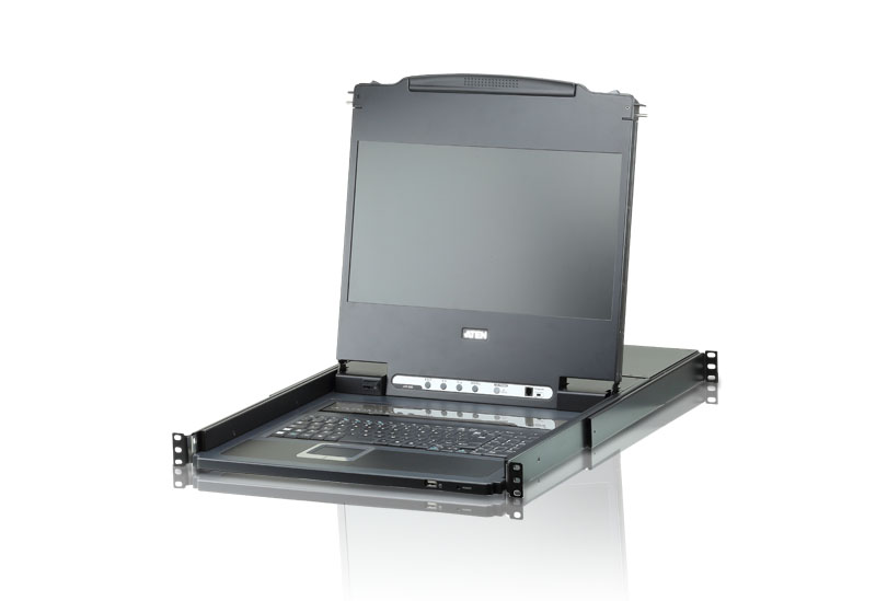 329041-cl6708mw-ata-rg-4719264643804-0.webp Aten CL6708MW 8-Port USB DVI Single Rail WideScreen LCD KVM Switch Aten KVM over IP Switch with Daisy-Chain Port and USB Peripheral Support CL6708MW