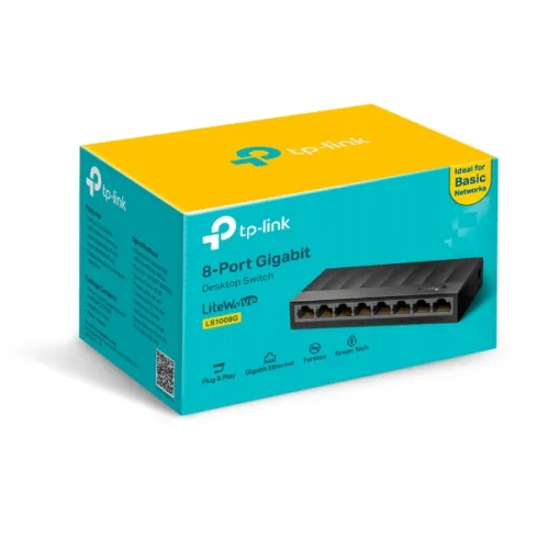 TP-LINK   Desktop Switch   LS1008G   Unmanaged   Desktop   Power supply type External