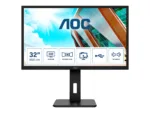 AOC   Monitor   Q32P2   31.5 ”   IPS   WQHD   16:9   75 Hz   4 ms   2560 x 1440   250 cd/m²   Headphone out (3.5mm)   HDMI ports quantity 2   Warranty 36 month(s)