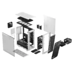 Fractal Design   Meshify 2 Compact Clear Tempered Glass   White   ATX