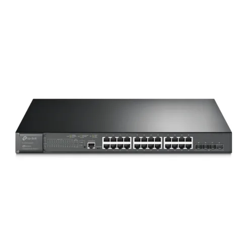 TP-LINK   24-Port Gigabit and 4-Port 10GE SFP+ L2+ Managed Switch with 24-Port PoE+   TL-SG3428XMP JetStream   Managed L2+   Rackmountable