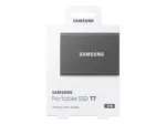 T7 nešiojamas SSD, šoninis vaizdas su USB 3.2 prievadu