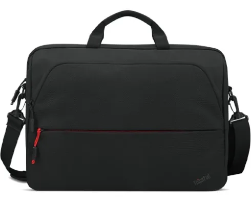 Lenovo   ThinkPad Essential 15.6″ Topload (Sustainable & Eco-friendly, made with recycled PET: Total 7.5% Exterior: 24%)   Essential   Fits up to size 16 ”   Topload   Black   Shoulder strap