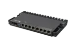 MikroTik Wired Ethernet Router RB5009UG+S+IN, Quad core 1.4 GHz CPU, 1xSFP+, 7xGigabit LAN, 1×2.5G LAN, 1xUSB, Can be powered in 3 different ways, CPU temperature monitor, Mounts FOUR of these Routers in a Single 1U Rackmount Space, RouterOS L5   Wired Ethernet Router   RB5009UG+S+IN   No Wi-Fi   10/100/1000 Mbit/s   Ethernet LAN (RJ-45) ports 7   Mesh Support No   MU-MiMO No   No mobile broadband   1   12 month(s)