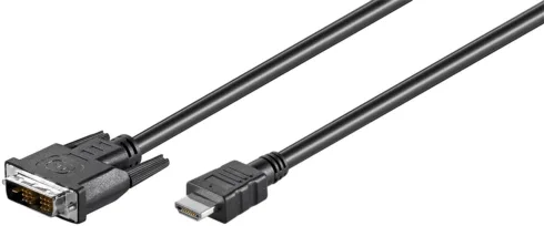 Goobay   DVI-D/HDMI cable, nickel plated   50580   DVI-D male Single-Link (18+1 pin)   HDMI male (type A)   2 m