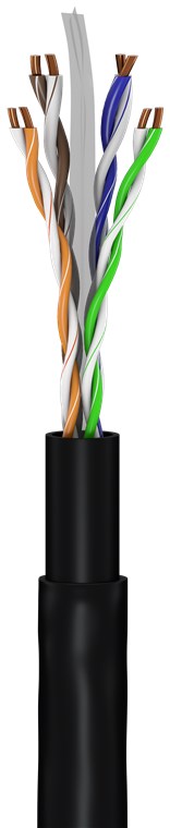 342560-94393-4040849943935-0.webp Goobay CAT 6 Outdoor-patch cable, U/UTP 94393 Black RJ45 male (8P8C) RJ45 male (8P8C)