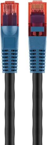 Goobay   CAT 6 Outdoor-patch cable, U/UTP   94393   Black RJ45 male (8P8C)   RJ45 male (8P8C)