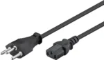 Goobay   Power supply cord, Switzerland   93617   Black Swiss male (type J, SEV 1011)   Device socket C13 (IEC connection)