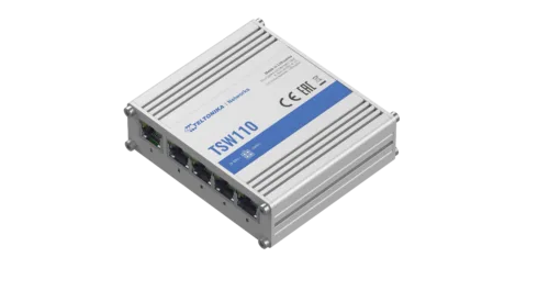 Teltonika   Switch   TSW110   Unmanaged   Gigabit Ethernet (copper) ports quantity 5   10 Gbps (RJ-45) ports quantity 0   SFP ports quantity 0   SFP+ ports quantity 0   Combo ports quantity 0   PoE+ ports quantity 0   Passive PoE ports quantity Possibility to power up through LAN port, not compatible with IEEE802.3af, 802.3at and 802.3bt standards   24 month(s)