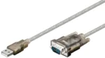 Goobay   USB serial RS 232 converter, Transparent   68875   USB 2.0 male (type A)   D-SUB/RS-232 male (9-pin)