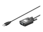 Goobay   USB serial RS 232 converter, Transparent   68875   USB 2.0 male (type A)   D-SUB/RS-232 male (9-pin)