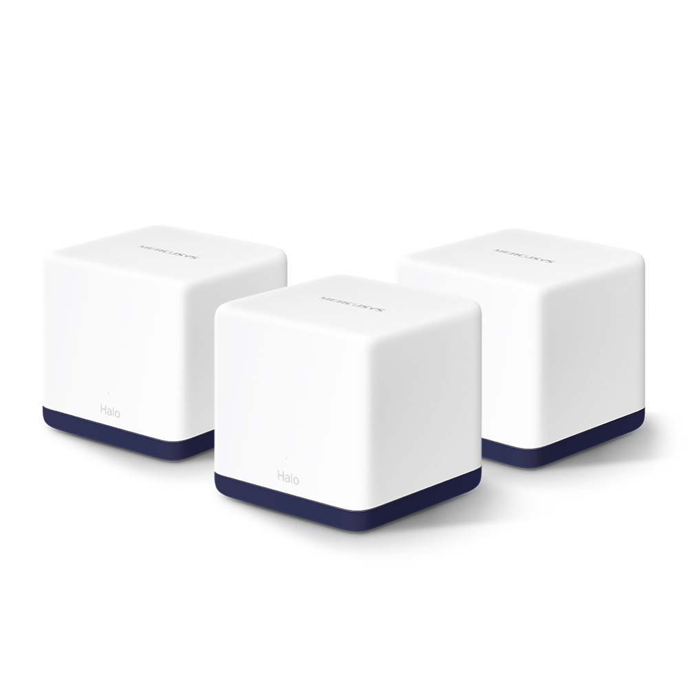 342643-halo-h50g-3-pack-6935364006662-0.webp AC1900 Whole Home Mesh Wi-Fi System Halo H50G (3-Pack) 802.11ac 1300+600 Mbit/s Ethernet LAN (RJ-45) ports 3 Mesh Support Yes MU-MiMO Yes No mobile broadband
