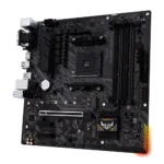 Asus   TUF GAMING A520M-PLUS   Processor family  AMD   Processor socket AM4   DDR4   Memory slots 4   Supported hard disk drive interfaces SATA, M.2   Number of SATA connectors 4   Chipset  AMD A520   Micro ATX