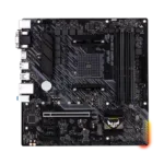 Asus   TUF GAMING A520M-PLUS   Processor family  AMD   Processor socket AM4   DDR4   Memory slots 4   Supported hard disk drive interfaces SATA, M.2   Number of SATA connectors 4   Chipset  AMD A520   Micro ATX