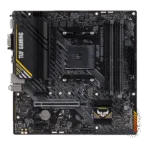 Asus   TUF GAMING A520M-PLUS II   Processor family AMD   Processor socket AM4   DDR4 DIMM   Memory slots 4   Supported hard disk drive interfaces 	SATA, M.2   Number of SATA connectors 4   Chipset  AMD A520   Micro ATX